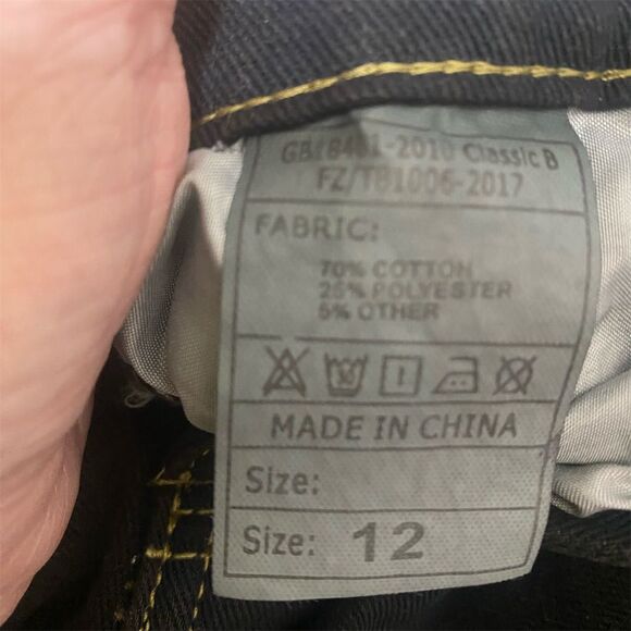 FREDD MARSHALL Men's Black Distressed Relaxed Fit Denim Jeans Size 12 - Picture 4 of 4